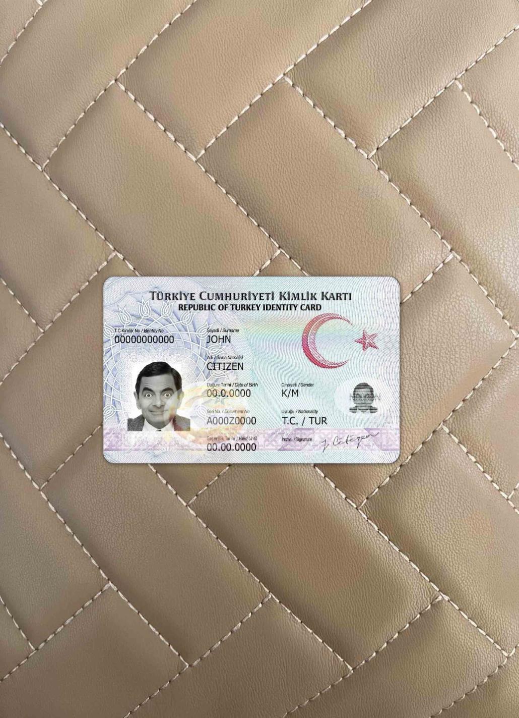 Turkey ID photolook FRONT PSD template